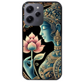 Coque noire taperso pour Redmi 12 4G et 5G avec motif bouddha et lotus protection antichoc personnalisée
