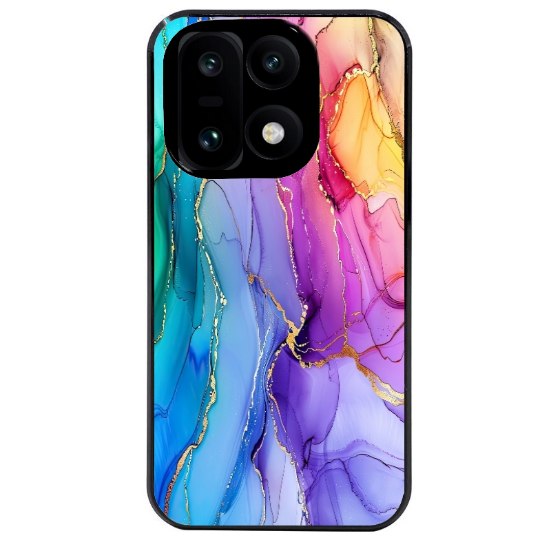Coque noire taperso pour OnePlus 15 avec motif marbre tie dye protection antichoc personnalisée