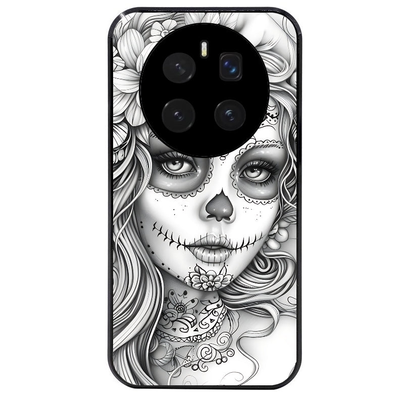 Coque noire taperso pour Magic 7 LITE et PRO avec motif mort calavera tatoo protection antichoc personnalisée
