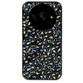 Coque noire taperso pour Redmi A3 avec motif leopard bleu protection antichoc personnalisée