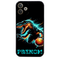 Coque noire taperso pour OPPO A5 PRO 4G et 5G avec motif basket et dino personnalisee protection antichoc personnalisée