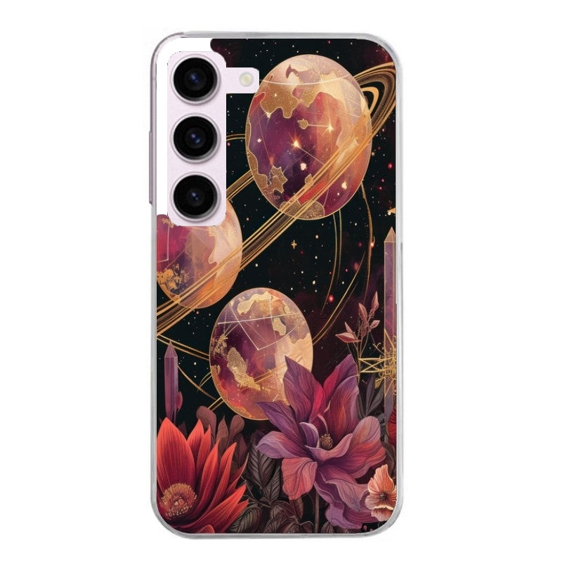Coque taperso pour Galaxy A13 4G et 5G A23 A53 avec motif astro et fleurs protection antichoc personnalisée