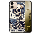 Coque noire taperso pour OPPO A6 A6X 4G et 5G avec motif mort gamer protection antichoc personnalisée
