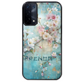 Coque noire taperso pour OPPO A54 et A74 5G avec motif fleur sakura personnalisee protection antichoc personnalisée