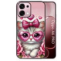 Coque noire taperso pour OPPO A6 PRO 4G et 5G avec motif chat lunettes protection antichoc personnalisée