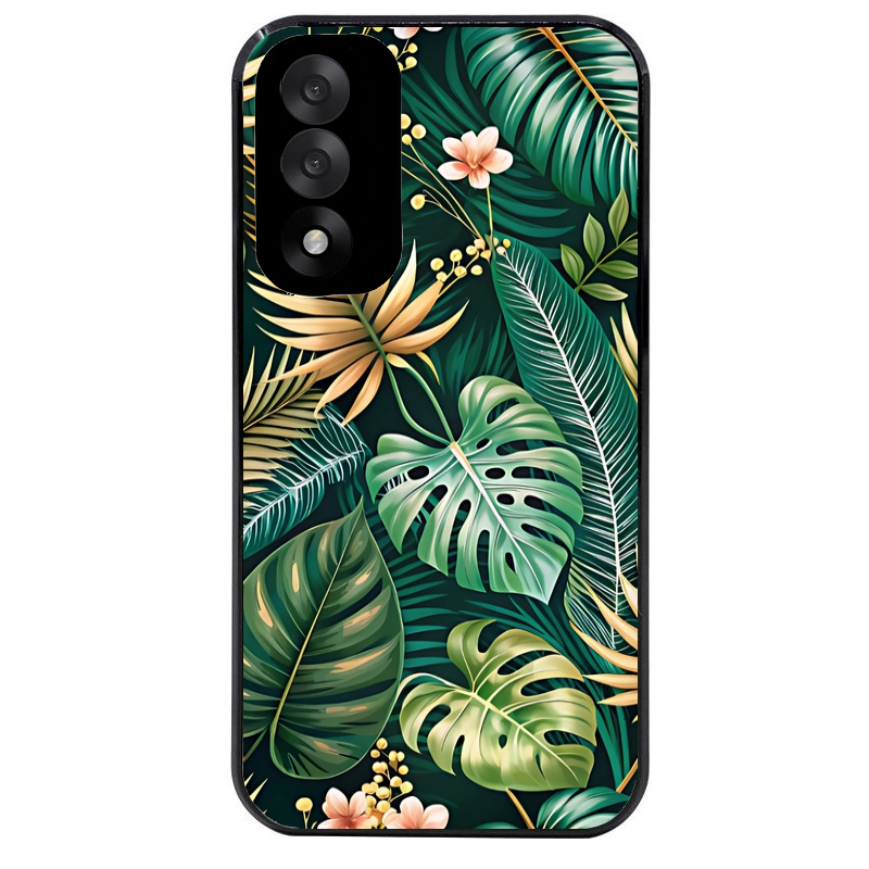 Coque noire taperso pour OnePlus Nord 5 avec motif jungle dore protection antichoc personnalisée
