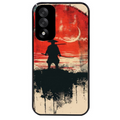 Coque noire taperso pour OnePlus Nord 5 avec motif samourai rouge protection antichoc personnalisée