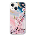 Coque taperso pour Iphone 15 et PRO PLUS PRO MAX avec motif marbre fleur cerisier protection antichoc personnalisée