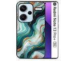 Coque noire taperso pour Redmi Note 13 PRO PLUS 5G avec motif marbre vert protection antichoc personnalisée