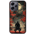 Coque noire taperso pour Redmi 12 4G et 5G avec motif samourai et katana protection antichoc personnalisée
