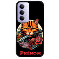 Coque noire taperso pour Redmi 15 4G et 5G avec motif chat carpe koii japan personnalise protection antichoc personnalisée