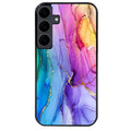 Coque noire taperso pour galaxy A06 A16 A26 A36 A56 avec motif marbre tie dye protection antichoc personnalisée