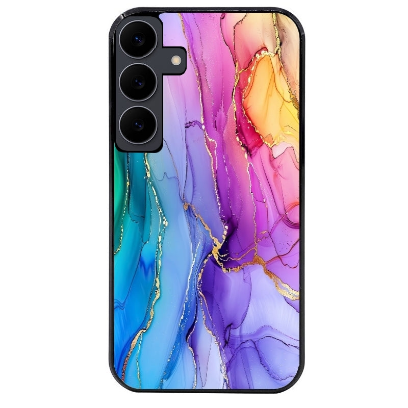 Coque noire taperso pour galaxy A06 A16 A26 A36 A56 avec motif marbre tie dye protection antichoc personnalisée
