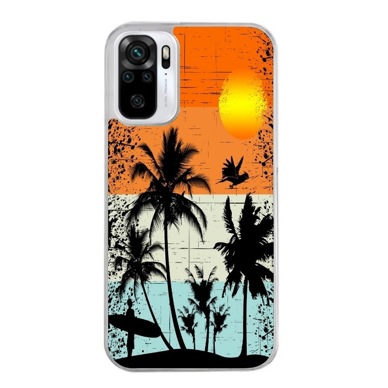Coque taperso pour Redmi Note 10 4G 5G PRO 10S avec motif hawai sun protection antichoc personnalisée