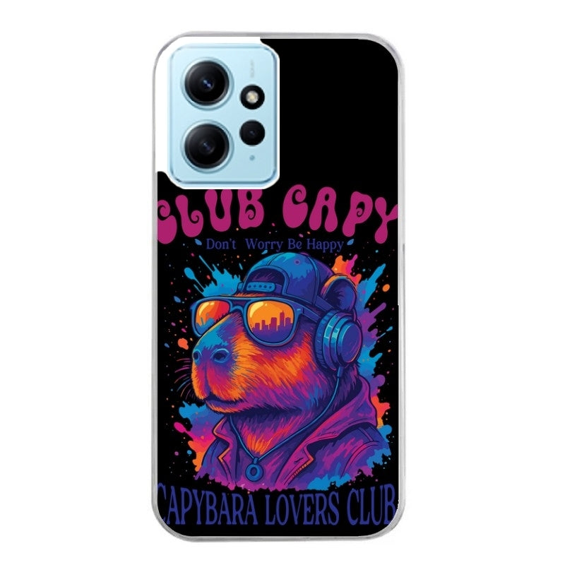 Coque taperso pour Redmi Note 12 4G 5G PRO 4G avec motif capybara club protection antichoc personnalisée