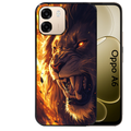 Coque noire taperso pour OPPO A6 A6X 4G et 5G avec motif lion flamme protection antichoc personnalisée