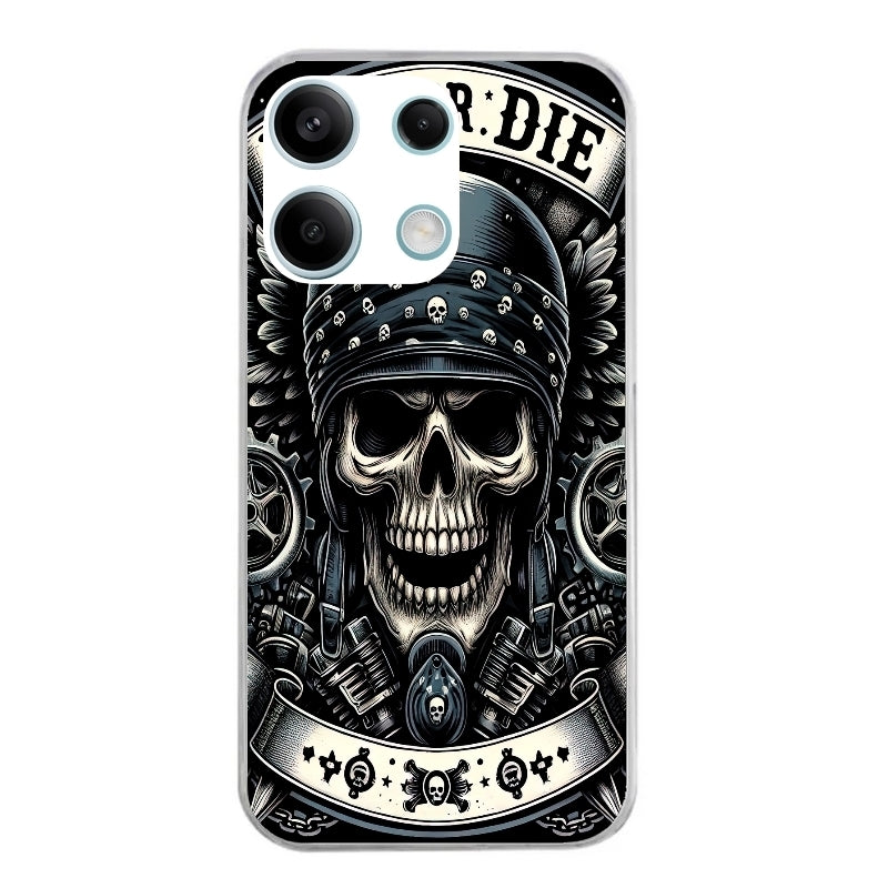 Coque taperso pour Redmi Note 13 4G 5G PRO avec motif mort motard protection antichoc personnalisée