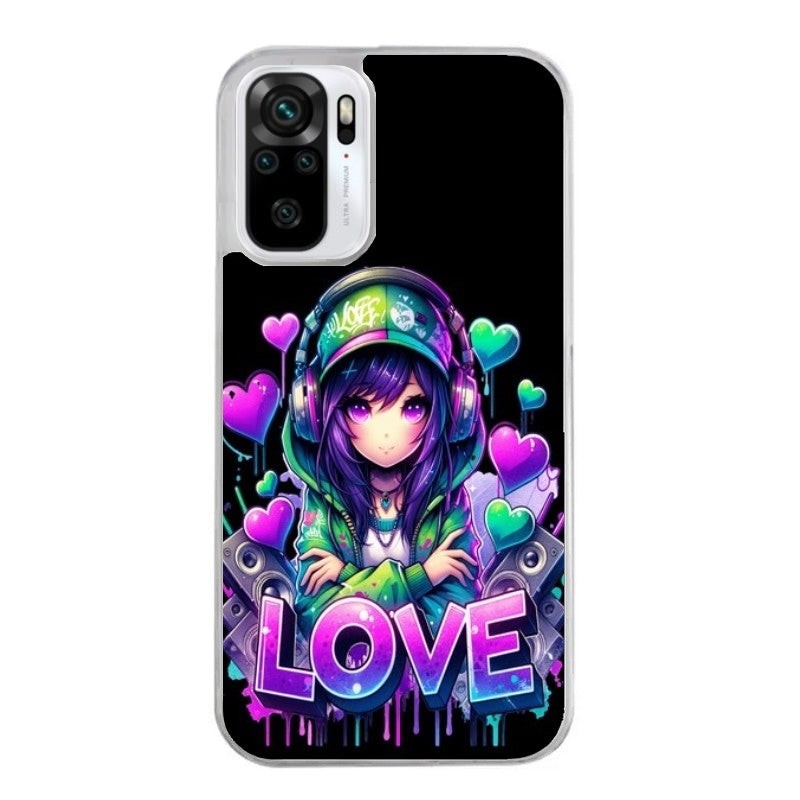 Coque taperso pour Redmi Note 10 4G 5G PRO 10S avec motif anime manga et love protection antichoc personnalisée