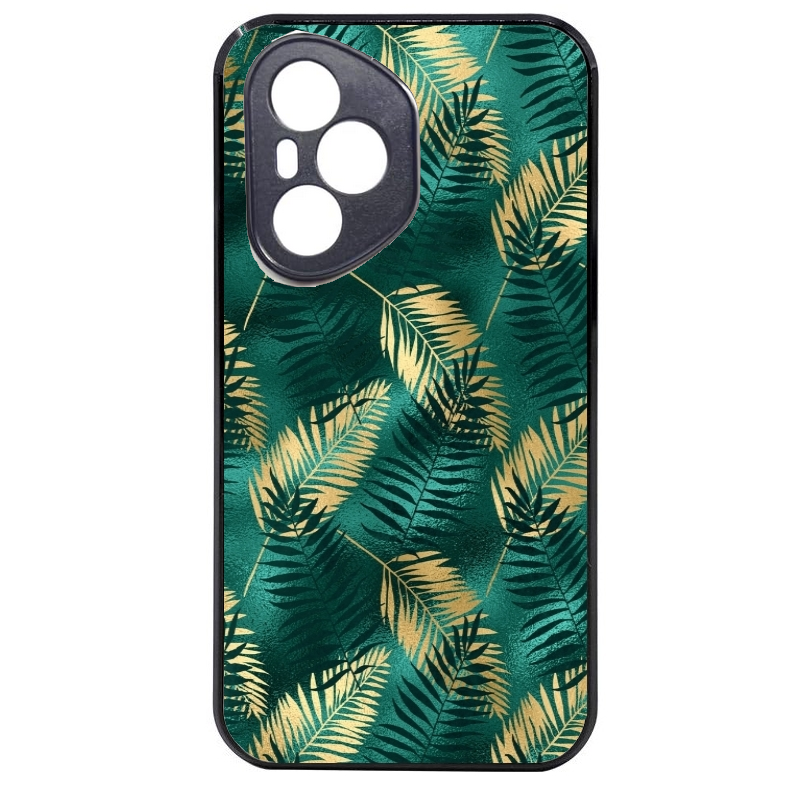 Coque noire taperso pour Honor 400 et Lite Pro Smart avec motif palmier vert protection antichoc personnalisée