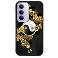 Coque noire taperso pour Redmi 15 4G et 5G avec motif yin yang et fleur protection antichoc personnalisée