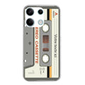 Coque taperso pour POCO X6 5G avec motif cassette grise personnalisable protection antichoc personnalisée