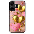 Coque noire taperso pour POCO M6 4G avec motif coeur rose protection antichoc personnalisée