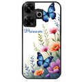 Coque noire taperso pour POCO M6 4G avec motif papillon prenom personnalisee protection antichoc personnalisée