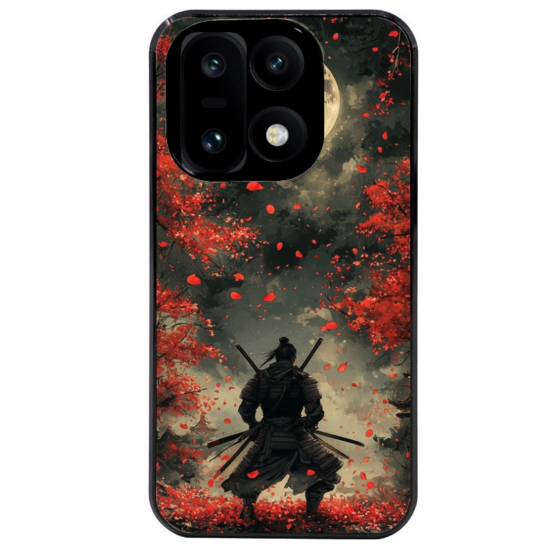 Coque noire taperso pour OnePlus 15 avec motif samourai et katana protection antichoc personnalisée