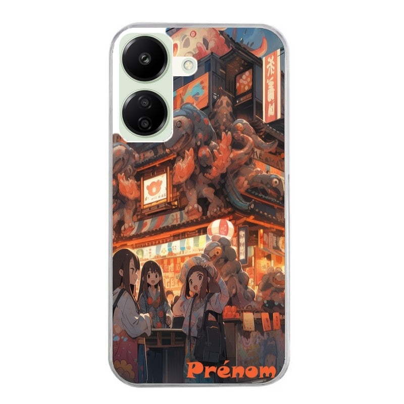 Coque taperso pour POCO C65 4G avec motif anime street japan personnalise protection antichoc personnalisée