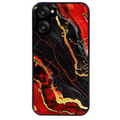 Coque noire taperso pour OnePlus Nord CE5 avec motif marbre rouge protection antichoc personnalisée