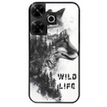 Coque noire taperso pour POCO M6 4G avec motif renard fox wild protection antichoc personnalisée
