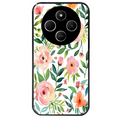 Coque noire taperso pour POCO C75 avec motif fleur des champs protection antichoc personnalisée