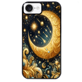 Coque noire taperso pour Iphone 17 17E AIR MAX PRO avec motif lune astre protection antichoc personnalisée