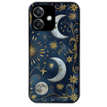 Coque noire taperso pour OPPO A40 avec motif lune et etoile protection antichoc personnalisée