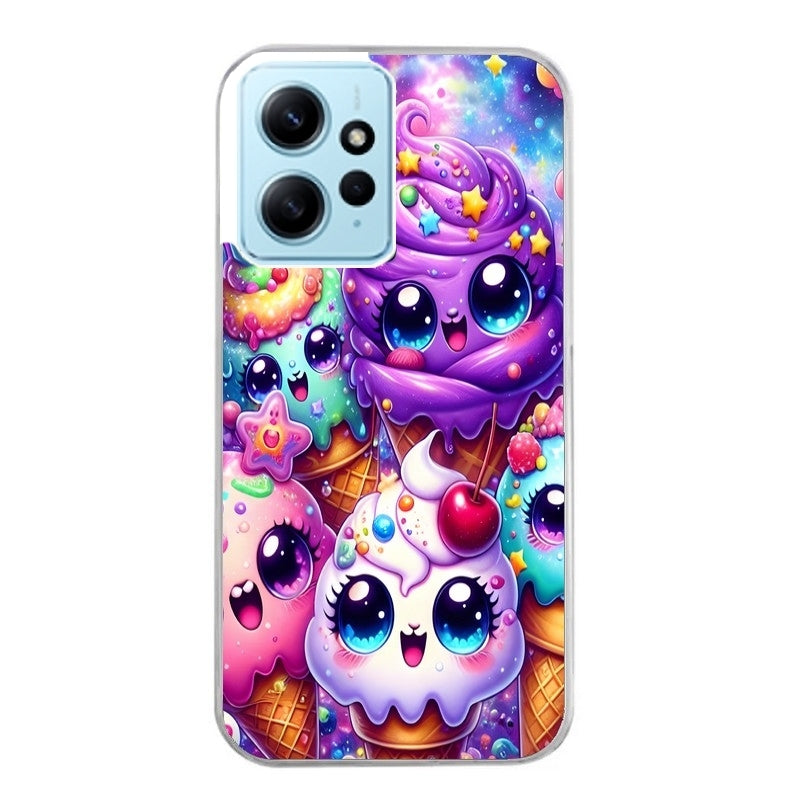 Coque taperso pour POCO X5 5G avec motif anime ice cream kawaii protection antichoc personnalisée