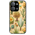 Coque noire taperso pour POCO C85 avec motif cactus et succulent protection antichoc personnalisée