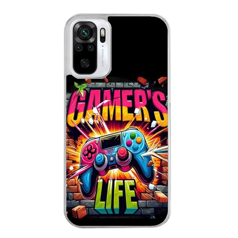 Coque taperso pour Redmi Note 10 4G 5G PRO 10S avec motif gamer life protection antichoc personnalisée