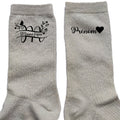 Chaussettes personnalisée paillettes crème motif mamie magnifique