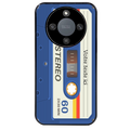 Coque noire taperso pour Magic 5 6 LITE et PRO personnalisable avec motif cassette bleu protection antichoc personnalisée