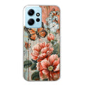 Coque taperso pour Redmi Note 12 4G 5G PRO 4G avec motif bois et papillon 3 protection antichoc personnalisée