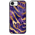Coque noire taperso pour Iphone 17 17E AIR MAX PRO avec motif zebre violet protection antichoc personnalisée