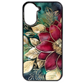 Coque noire taperso pour POCO C71 4G avec motif fleur poinsettia style noel protection antichoc personnalisée