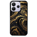 Coque noire taperso pour Redmi Note 14 et PRO PLUS 4G 5G avec motif marbre noir protection antichoc personnalisée