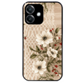 Coque noire taperso pour OPPO A40 avec motif bois et dentelle 2 protection antichoc personnalisée