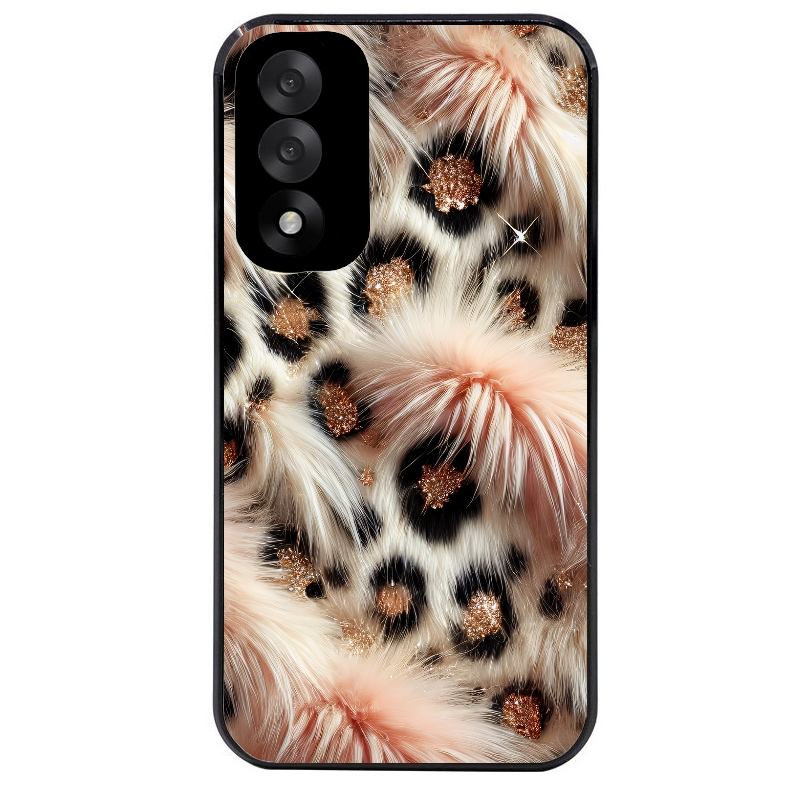 Coque noire taperso pour OnePlus Nord 5 avec motif effet fourrure leopard 1 protection antichoc personnalisée
