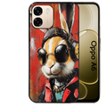 Coque noire taperso pour OPPO A6 A6X 4G et 5G avec motif lapin tag protection antichoc personnalisée