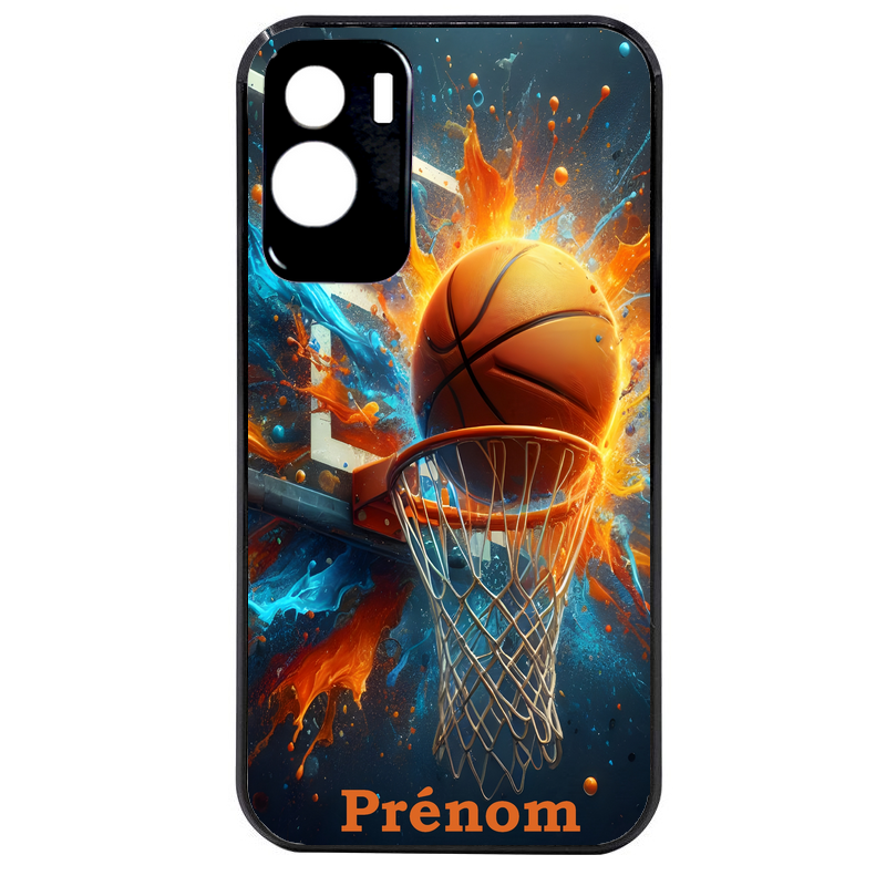 Coque noire taperso pour Honor 70 LITE 90 et LITE avec motif basket ball color personnalise protection antichoc personnalisée