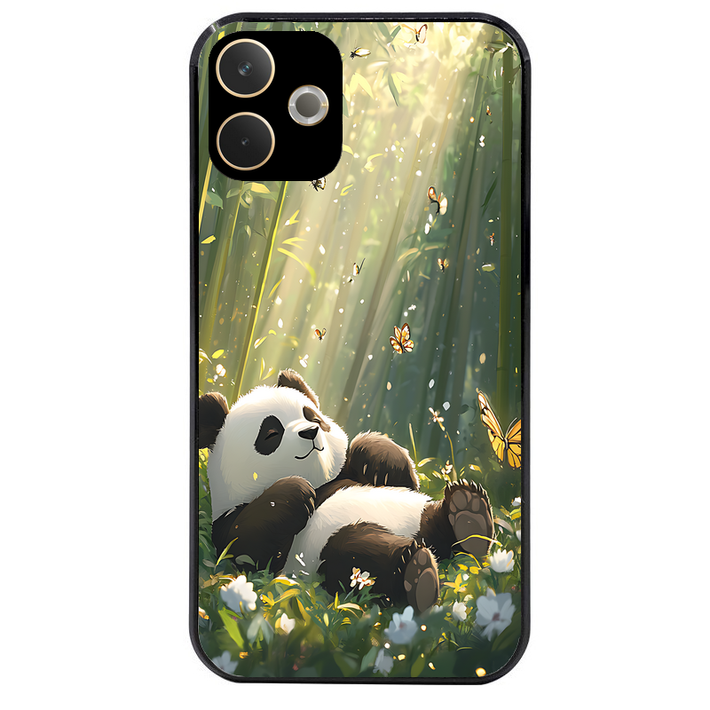 Coque noire taperso pour OPPO A5 PRO 4G et 5G avec motif panda bambou protection antichoc personnalisée