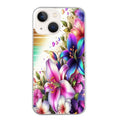 Coque taperso pour Iphone 12 et PRO MINI PRO MAX avec motif fleur fluo protection antichoc personnalisée