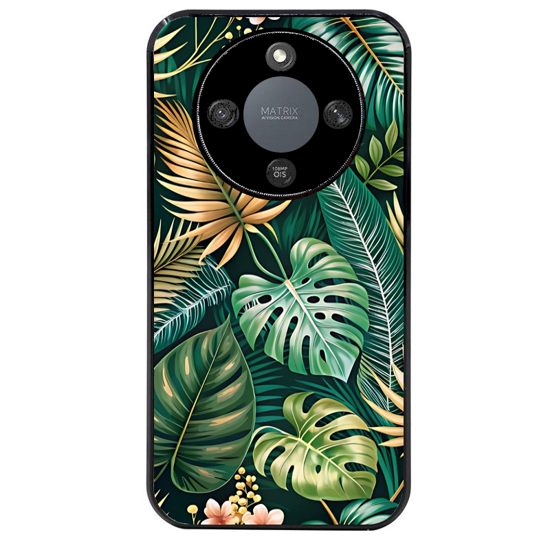 Coque noire taperso pour Magic 8 LITE et PRO avec motif jungle dore protection antichoc personnalisée